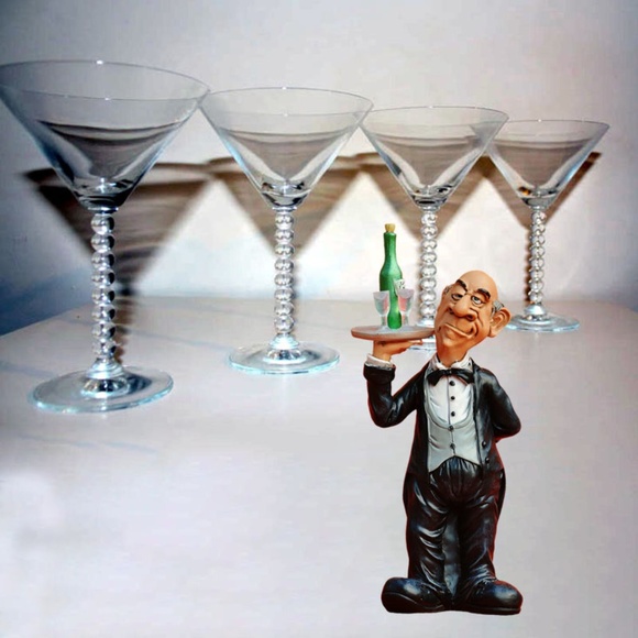 Pearl Other - Set of 4 Pearls Martini Glasses Clear